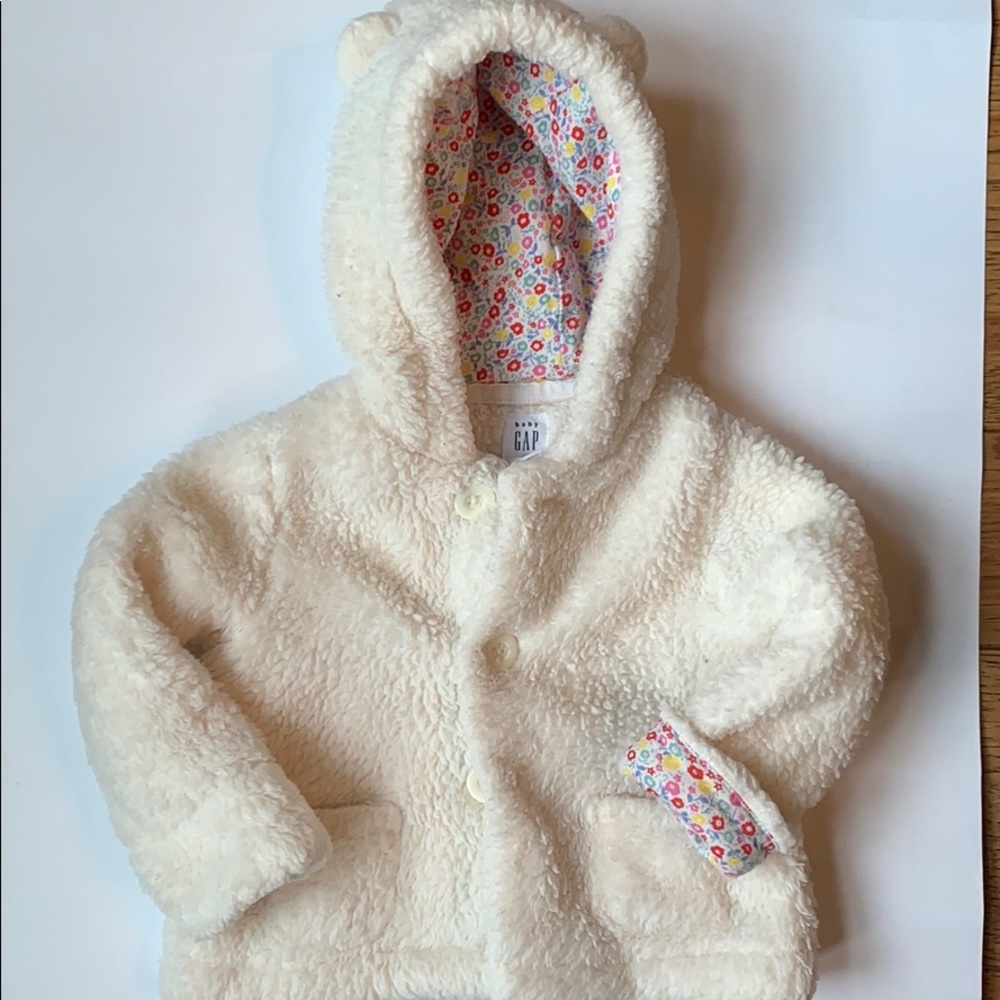 Baby Gap Button Fleece & Floral Jacket 6-12M